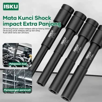 ISKU Mata Kunci Shock Extra Panjang Impact 8-14 mm Mata CR-MO 1/2" Socket Impact Driver Socket Paket