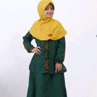 Abaya dan Stelan Rok D'Tribal Army by Dannis