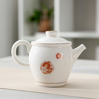 輕奢羊脂玉茶具套裝日式白瓷茶壺泡茶器辦公室陶瓷小單壺家用單個
