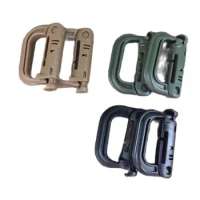 5pcs EDC Nylon Shackle Carabiner D-ring Clip Molle Webbing Backpack Buckle Snap Lock Grimlock Camp Hike Mountain climb Outdoor