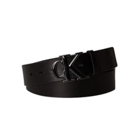 เข็มขัดผู้ชายหนังแท้ CK Enamel Buckle Belt 40MM สีดำ