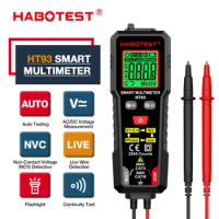 HABOTEST HT93 Digital Multimeter Voltage Tester 2000 Counts AC/DC Volt Meter True RMS NCV Phase Test Auto-Ranging Multimetro