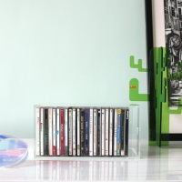 光碟收納盒 透明亞克力CD音樂專輯光碟整理盒光盤盒碟片無蓋大容量桌面收納盒【AD9134】