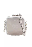 Chanel 二手 Chanel 漆皮山羊皮化妝盒手拿包（附鏈條）