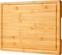 Bamboo Cutting Board for Kitchen 18" Large Wood Charcuterie Cheese Board Wooden Chopping Block with 