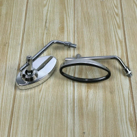 Spion Retro Oval Crome Kaca Putih Sepion Classic Drat 14 Motor Honda & Yamaha
