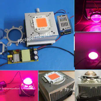 50W DIY led grow light 380-840nm kit,chip,driver,heatsink,cooling fan ,led lens