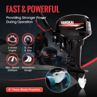 HANGKAI Heavy Duty Outboard Motor 18 HP Fishing Boat Engine 2 Stroke 246CC w/ Water Cooling CDI System Boat Accessories Marine