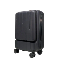 2020 Fashion business trolley bag front open compartment laptop trolley luggage Cabin travel suitcase