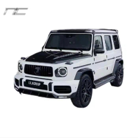 TOPCAR Style Dry Carbon Fiber Front Lip Rear Diffuser Engine Hood Bonnet spare tire cover For Mercedes Benz G Class W464 G63