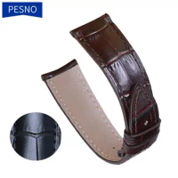 PESNO Compatible for Frederique Constant Classics FC-303/306/365/710/715 Genuine Leather Watch Bands Men Calf Skin LEather Strap