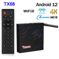 TX68 Allwinner H618 Android 12.0 16G 32G 64GB TANIX TV BOX Dual Band Wifi6 4k Smart Media Player