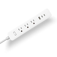 【小米】米家20W延長線(三個電源插孔/一個USB接口/兩個Type-C接口/獨立開關)