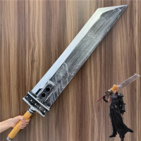 New 7 VII Sword Silver Weapon Cloud Strife Buster Sword 1:1 Remake Sword Knife Safety PU 108cm Zack Fair Sword