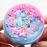 Unicorn Slime Kit with Color-blocking Accessories for Ultimate Pressure Relief Experience