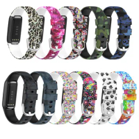 Soft Silicone Band For Fitbit Luxe Printing Pattern Sport Wrist Strap Watchband Accessories For Fitbit Luxe Bracelet correa