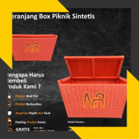 Keranjang Box Serbaguna, Keranjang Piknik Rekreasi Rotan Sintetis hampers parcel hantaran lamaran