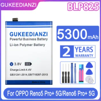 GUKEEDIANZI Replacement Battery BLP825 5300mAh For OPPO Reno 5/6 Pro plus 6Pro+ 5pro 5G