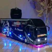 Miniatur bus Haryanto remot control telolet basuri full lampu bus mainan anak viral Hadiah Asli Bak 