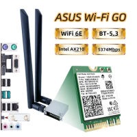 Intel AX210 WiFi Card AX210ngw WFi6E Wireless Network Card Bluetooth 5.3 Wi-Fi Adapter for ASUS B550 X570 Z270 X99 V-M.2 WiFi Go
