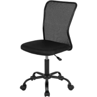 Home Office Chair Mid Back Mesh Chair Armless Chair Ergonomic Task Rolling Swivel Back Support Adjustable Chair&amp;Lumbar Support