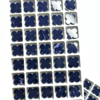 Synthetic Pietersite 13x13x2mm 8x8x2mm Blue Pietersite Four Leaf Clover Stone