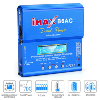 IMAX B6AC 80W RC Charger B6 AC 6A Balance Charger with Digital LCD Screen Li-ion LiFe Nimh Nicd PB Lipo Battery Discharger