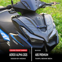 Misoka Front Shield Dan Atau Upper Stop Lamp Aerox Alpha Bahan ABS Carbon Wtp Keren Cover Front Shie