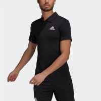 【adidas 愛迪達】H.rdy Polo 男 POLO衫 短袖 上衣 網球 運動 休閒 愛迪達 黑(GH7670)