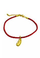 LITZ [SPECIAL] LITZ 999 (24K) Gold Feather With Bracelet 羽毛手链 EP0270-B-R（0.07g+/-）