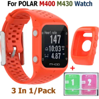 Wrist Band Silicone watch Cover For POLAR M400 M430 Strap Bracelet Replacement Watchband for POLAR M430 Frame protective Case