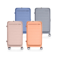 【AMERICAN TOURISTER 美國旅行者】28吋 FRONTEC 前開式/上掀式可擴充PC避震煞車輪行李箱/胖胖箱(多色可選)