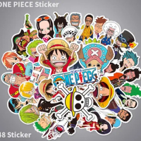 one piece stickers Trunk use car use usa paster Skate 48 in type kids favorite japanese Comic and Animation