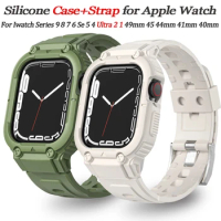 Band Case for Apple Watch 45nmm 49mm 44mm 41mm 40mm Bracelet TPU for Iwatch Ultra 7 8 6 5 4 Wristband Sport Strap Accessories