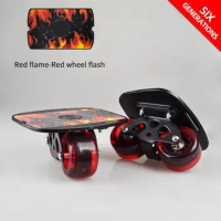 1 Pair Skateboard Aluminium Alloy Mini Drift Board Skate Roller Road Driftboard Fish Board Roller Skateboard Skate Board