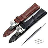 Genuine Leather Watchband for Tissot Longines Mido Hamilton Watch Band Steel Buckle Wrist Strap 14 16 17 18 19 20 21 22 23 24mm