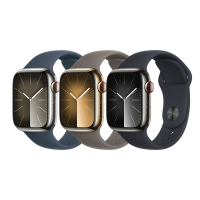 Apple Watch S9 LTE 41mm 不鏽鋼錶殼配運動錶帶(S/M)