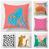 【HOT stock sofa cover】 Geometric animal pattern pillow cover 18x 18 inch printed cushion cover machi