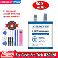 LOSONCOER LIS1584CSPC 500mAh For CASIO WSD-F20 Smart Watch Battery