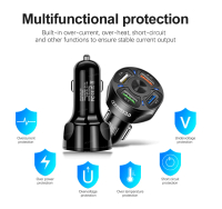 3.0 USB Car Charger 4 Ports Fast Charge Car Adapter USB Hub Car Vehicle Charger Adapter USB Adapter