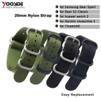 Easy Fit Nylon Band for Samsung Gear Sport/Gear S2 Classic/for huawei watch 2/for Garmin vivoactive 3/Ticwatch 2/E watch band