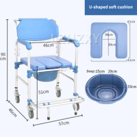 Toilet Chair Toilet Portable Folding Toilet Wheelchair Shower Disabled Bathroom Chair Transfer Wheelchair
