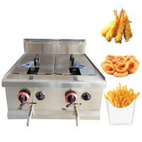 Single Fritadeira a Gas Deep Fryer Machine Gas