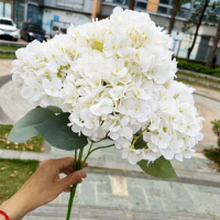 Large Artificial Hydrangea Macrophylla Really Touch Big Head DIY Bridal Bouquet Home Garden Wedding Party Decoration Accessories