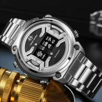 Jam Tangan Evans Jayden Jam Tangan Pria 9594 Rantai Stainless Steel Chronograph Kaca Sapphire Water