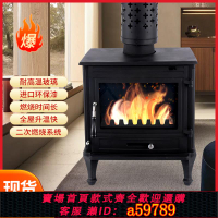 【台灣公司 可打統編】歐式燃木真火壁爐鑄鐵家用別墅客廳國產取暖爐裝飾民宿木柴火農村