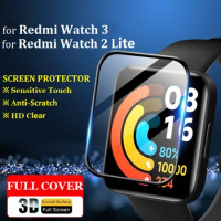 5PCS 3D Curved Soft Screen Protector for Xiaomi Redmi Watch 3 Smart Watch Full Cover Protective Film for Redmi Watch 2 Lite