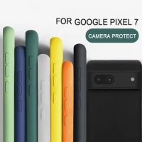 For Google Pixel 7 Shockproof Square Liquid Silicon TPU Phone Case Google Pixel 7/Pixel 8 Pro Protective Camera Lens Fundas