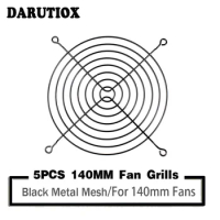 5 Piecces 140mm Fan Grills 140x140m Metal Mesh Finger Protector for 140mm Fan PC Laptop Computer Case Fan LED Fans
