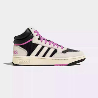 Adidas Hoops 3.0 Mid W HP6904 女 休閒鞋 運動 復古 中筒 異材質 拼接 黑 粉紫